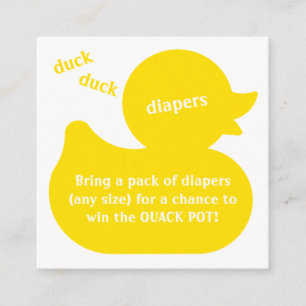 Rubber Duck Diaper Raffle Informatiekaartje