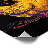 Rubber Duck Disco Ball Kunstwerk Dansen Rubber Een Poster (Hoek)