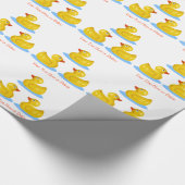 Rubber Duck Duckies zwemmen Optionele aangepaste t Cadeaupapier (Hoek)