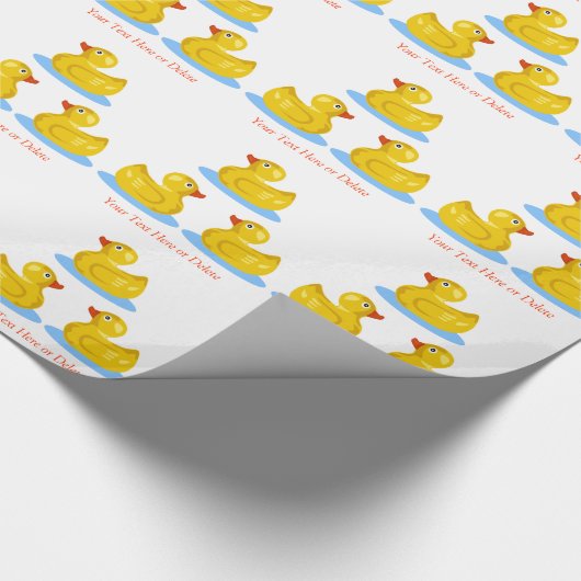 Rubber Duck Duckies zwemmen Optionele aangepaste t Cadeaupapier (Hoek)