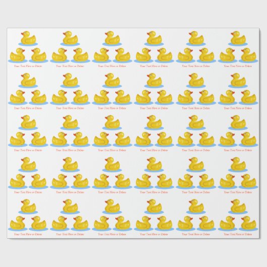 Rubber Duck Duckies zwemmen Optionele aangepaste t Cadeaupapier (Vlak)