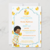 Rubber Duck Ducky African American Gender Neutral Kaart (Voorkant)
