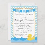 Rubber Duck Ducky Baby shower Uitnodiging (Voorkant)