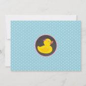 Rubber Duck Ducky Bubble Birthday Blue Kaart (Achterkant)