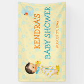 Rubber Duck Ducky Bubbles Geslacht Neutraal Geel Spandoek (Verticaal)