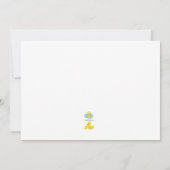 Rubber Duck Ducky Diaper Baby shower Uitnodiging (Achterkant)