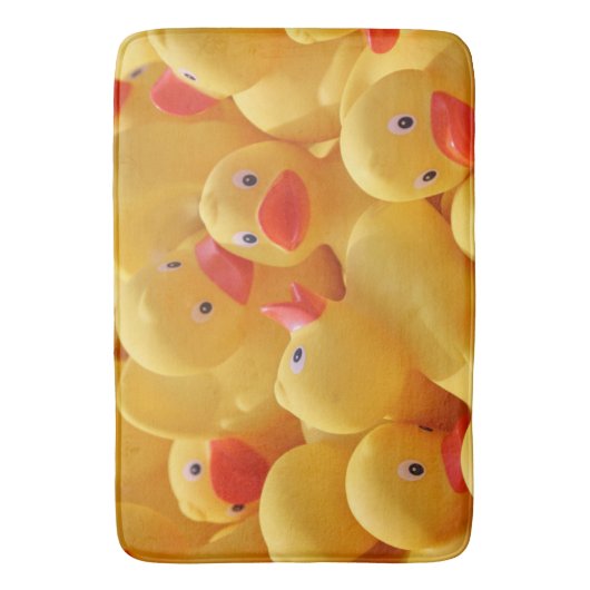 Rubber Duck Ducky Ducks Fun Bath Mat (Voorkant Verticaal)