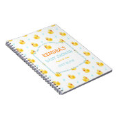 Rubber Duck Ducky Gender Neutraal Baby shower Notitieboek (Rechterzijde)