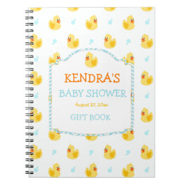 Rubber Duck Ducky Gender Neutraal Baby shower Notitieboek