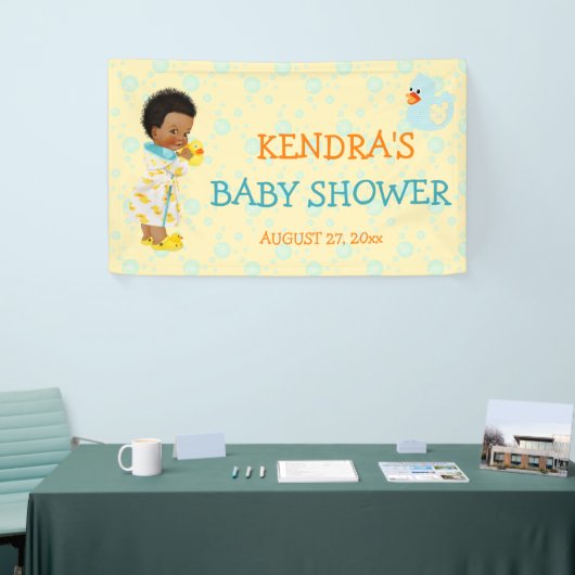 Rubber Duck Ducky Gender Neutral African American Spandoek (Beurs)