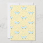 Rubber Duck Ducky Gender Neutral Aqua Yellow Kaart (Achterkant)