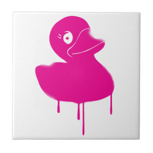Rubber Duck Ducky Graffiti Art Tegeltje