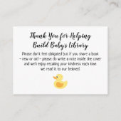Rubber Duck Eenvoudige Boek Verzoek Invoegen Kaart (Achterkant)