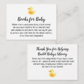 Rubber Duck Eenvoudige Boek Verzoek Invoegen Kaart (Voorkant / Achterkant)