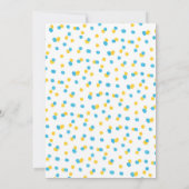 Rubber Duck Eerste verjaardag Blauwe Geel Kaart (Achterkant)