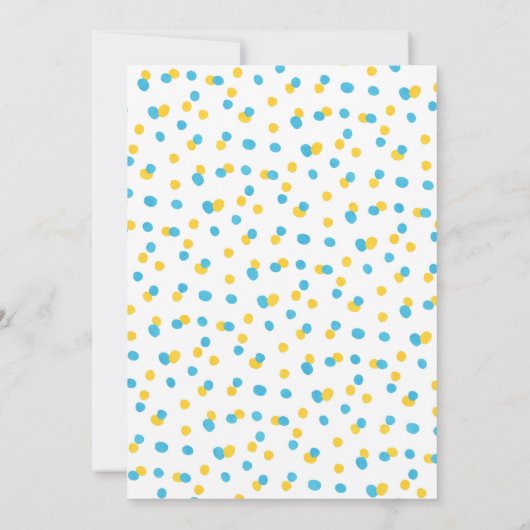 Rubber Duck Eerste verjaardag Blauwe Geel Kaart (Achterkant)