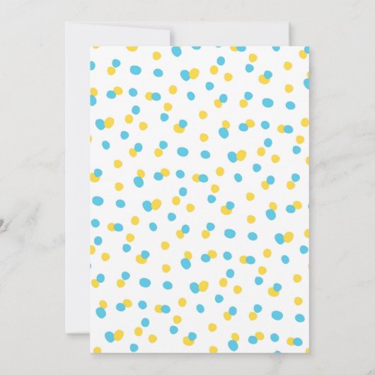 Rubber Duck Eerste verjaardag Blauwe Geel Kaart (Achterkant)