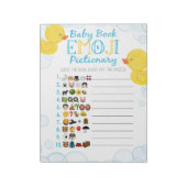 Rubber Duck Emoji Baby Boek Baby shower Game Pack Notitieblok (Linkerzijde)