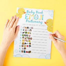 Rubber Duck Emoji Baby Boek Baby shower Game Pack Notitieblok