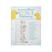 Rubber Duck Emoji Kwekerij Rhyme Douche Spel Notitieblok (Linkerzijde)