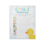 Rubber Duck Emoji Pictionary Baby shower Game Pack Notitieblok (Linkerzijde)