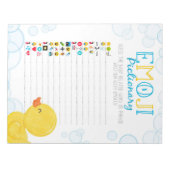 Rubber Duck Emoji Pictionary Baby shower Game Pack Notitieblok (Voorkant)