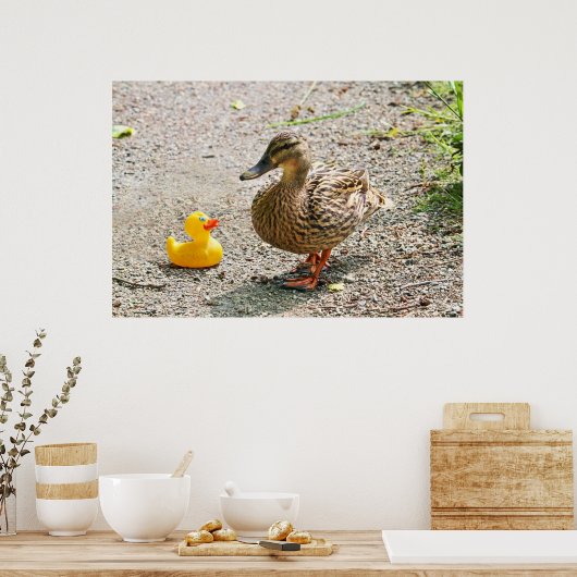 Rubber Duck en Moeder Duck Poster (Keuken)
