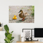 Rubber Duck en Moeder Duck Poster (Thuiskantoor)