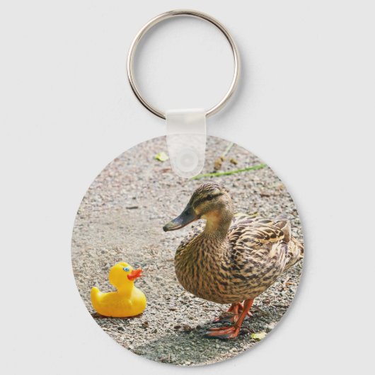 Rubber Duck en Moeder Duck Sleutelhanger (Voorkant)