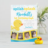 Rubber Duck Filmstrip Multi Foto Afbeelding Verjaa Kaart