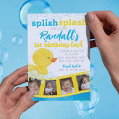 Rubber Duck Filmstrip Multi Foto Afbeelding Verjaa Kaart