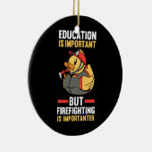 Rubber Duck Fireman Firefighter Keramisch Ornament (Rechts)