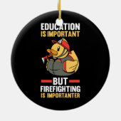 Rubber Duck Fireman Firefighter Keramisch Ornament (Achterkant)