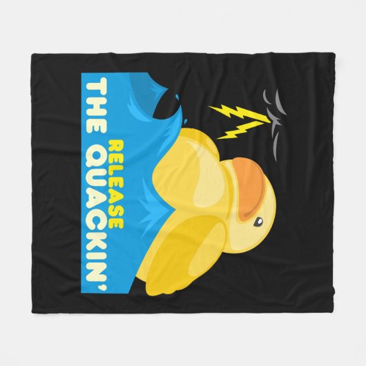 Rubber Duck Fleece Deken (Voorkant (Horizontaal))