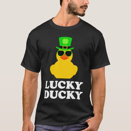 Rubber Duck Four Leaf C Hat Sunglasses St Patrick' T-shirt (Voorkant)