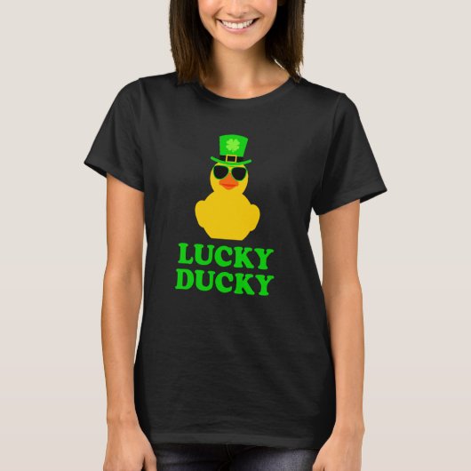 Rubber Duck Four Leaf C Hat Sunglasses St Patrick' T-shirt (Voorkant)