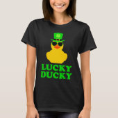 Rubber Duck Four Leaf C Leprechaun Hat St Patrick' T-shirt (Voorkant)