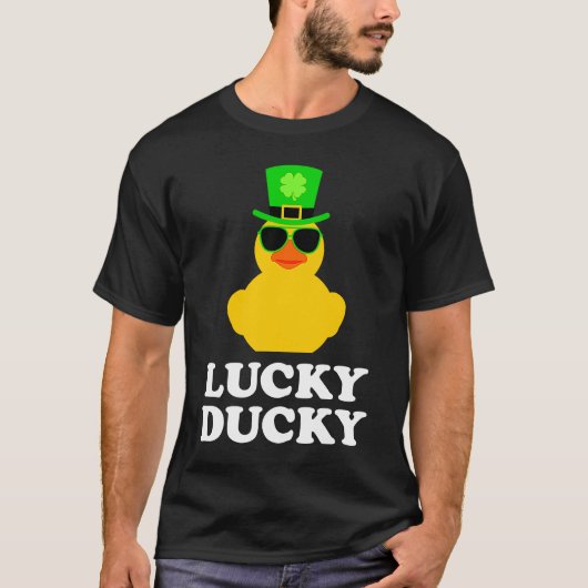 Rubber Duck Four Leaf C Pet Sunbril St Patrick' T-shirt (Voorkant)