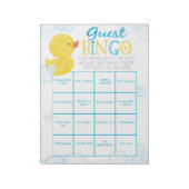 Rubber Duck Gast Bingo Baby shower Game Pack Notitieblok (Linkerzijde)