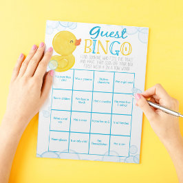 Rubber Duck Gast Bingo Baby shower Game Pack Notitieblok