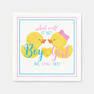 Rubber Duck Geslacht Neutraal of Onthul Partij Servet