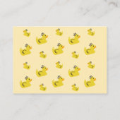 Rubber Duck Geslacht Neutral Koppels Baby shower Informatiekaartje (Achterkant)