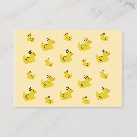 Rubber Duck Geslacht Neutral Koppels Baby shower Informatiekaartje (Achterkant)