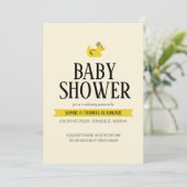 Rubber Duck Geslacht Neutral Koppels Baby shower Kaart (Staand voorkant)