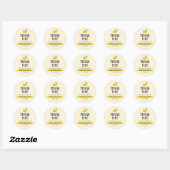 Rubber Duck Geslacht Neutral Koppels Baby shower Ronde Sticker (Vel)