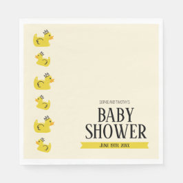 Rubber Duck Geslacht Neutral Koppels Baby shower Servet