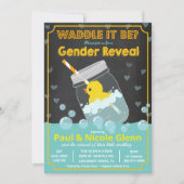 Rubber Duck Geslacht onthullen Party uitnodiging (Voorkant)