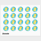 Rubber Duck Geslacht Onthullen Team Boy Ronde Stic Ronde Sticker (Vel)