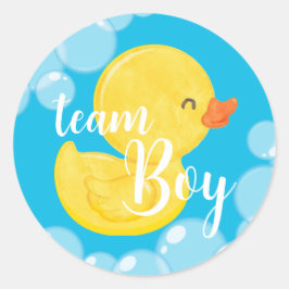 Rubber Duck Geslacht Onthullen Team Boy Ronde Stic Sticker