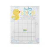 Rubber Duck Gift Bingo Baby shower Game Pack Notitieblok (Linkerzijde)